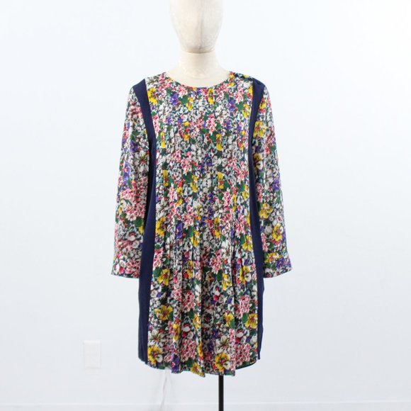 Band of Outsiders S/M Easter Dress Silk Floral Print Relaxed Tent Sundress - Picture 6 of 14